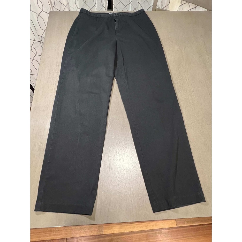 Dockers For Women Stretch Black Dress Pants Trousers Size 10 Straight Leg